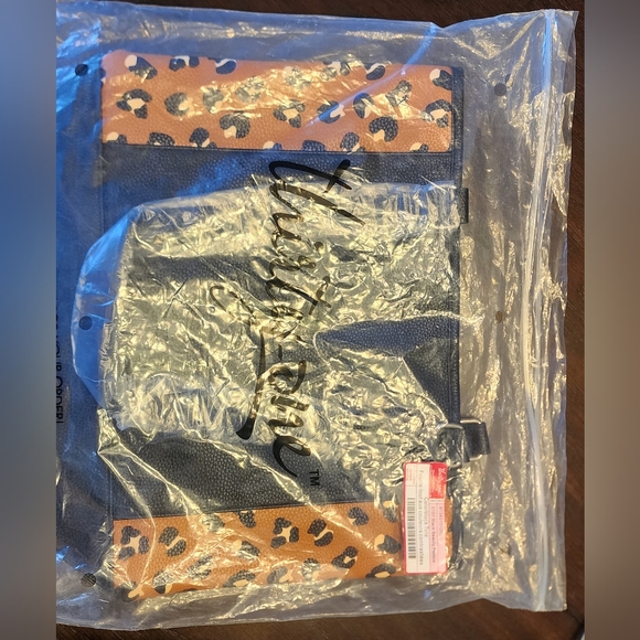 Thirty-One Colorblock Tote with Mini Rubie - Picture 2 of 4